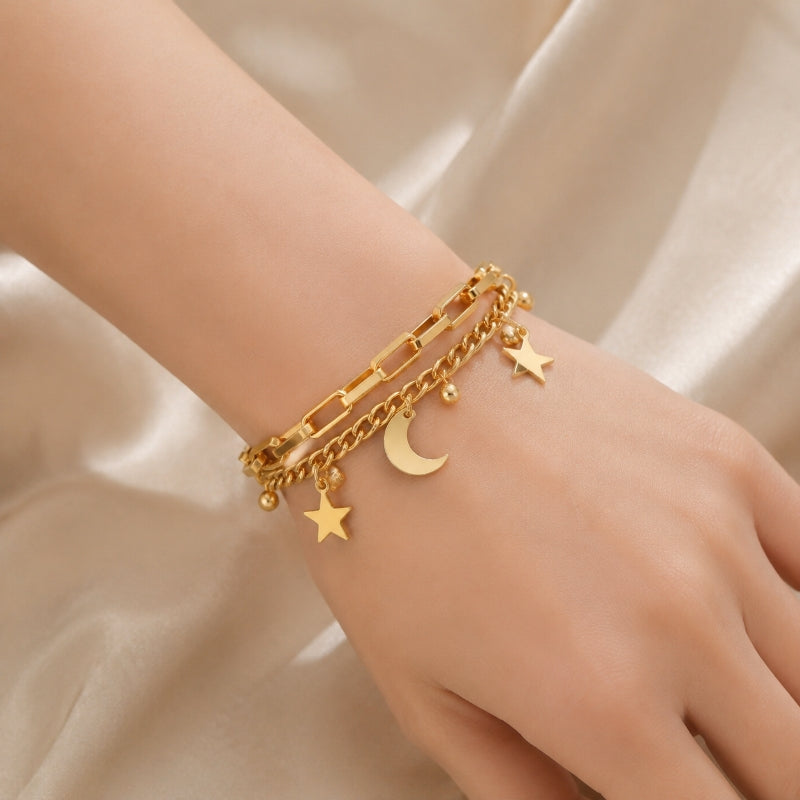 Luxe Star Moon Bracelet