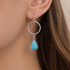 Couture Turquoise Hoop Earrings
