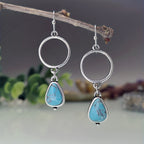 Couture Turquoise Hoop Earrings