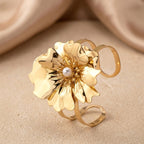 Graceful Flower Cuff Bracelet