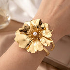 Graceful Flower Cuff Bracelet