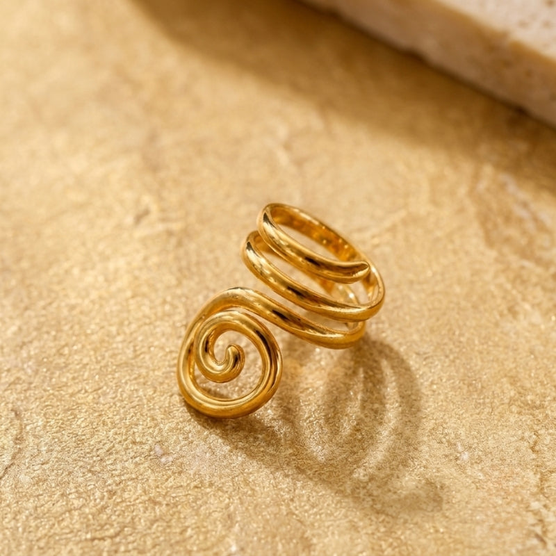 Luxe Spiral Open Ring