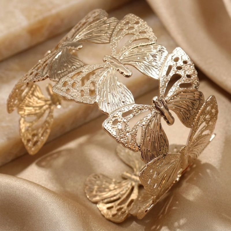 Graceful Butterfly Open Bracelet