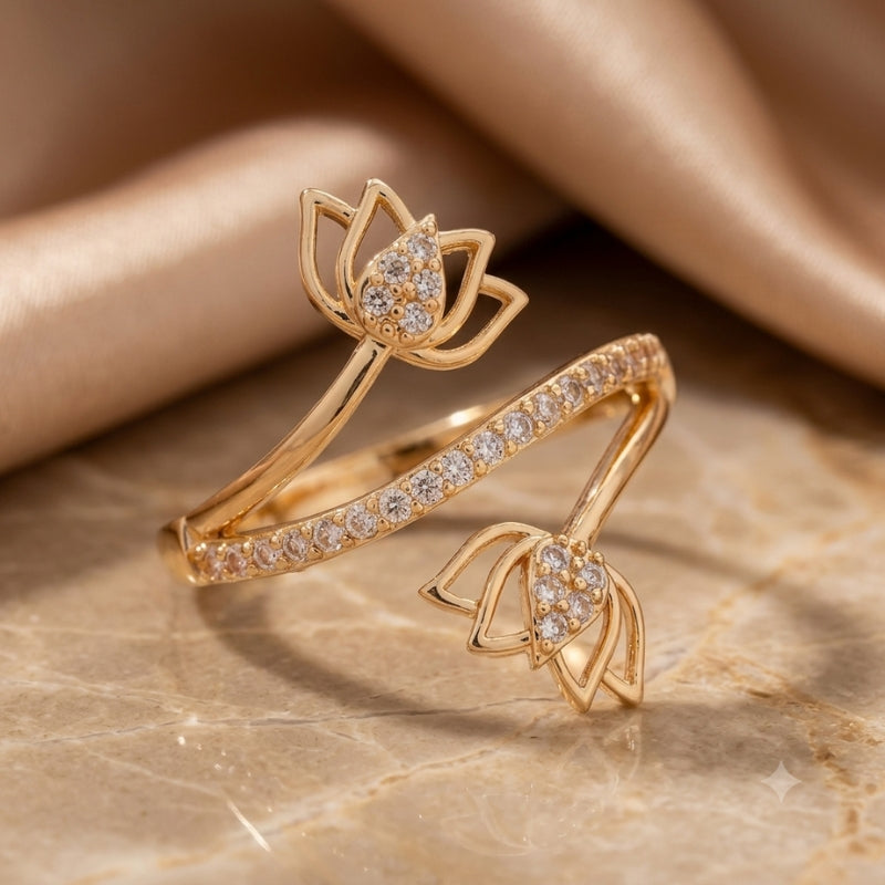 Timeless Lotus Zirconia Ring