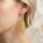 Luxe Hollow Leaf Earrings