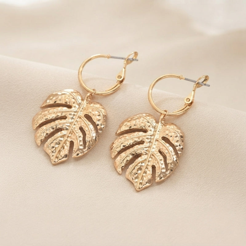Radiant Leaf Cutout Earrings