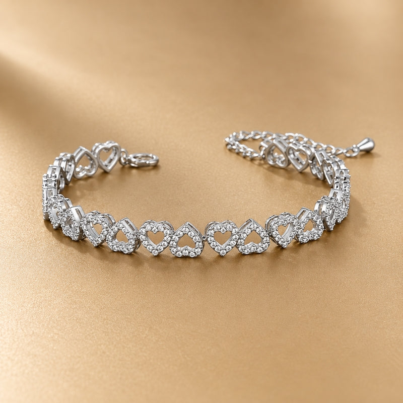 Timeless Heart Tennis Bracelet