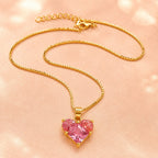 Radiant Heart Glass Necklace