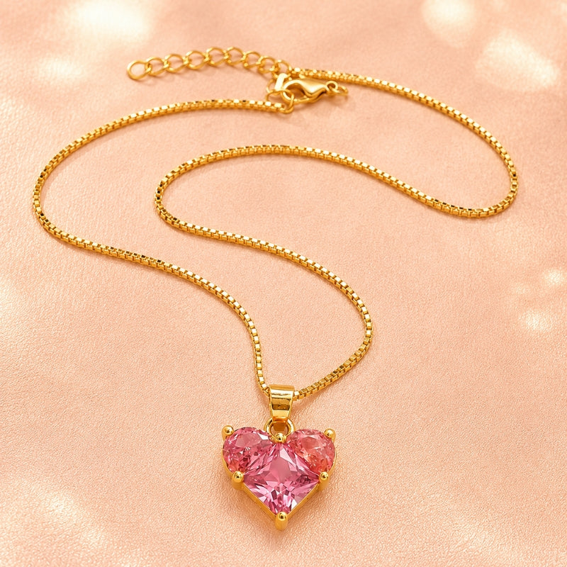 Radiant Heart Glass Necklace