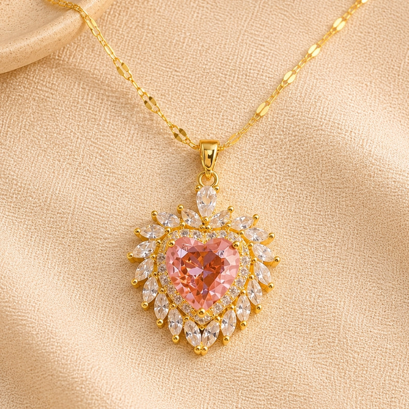 Graceful Heart Statement Necklace