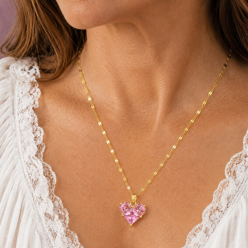 Radiant Heart Zirconia Necklace