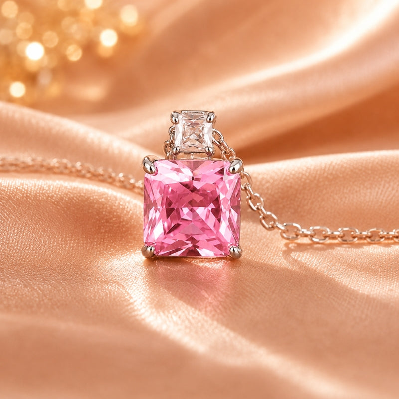 Sophisticated Zirconia Charm Necklace