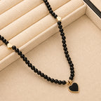 Exquisite Black Heart Necklace