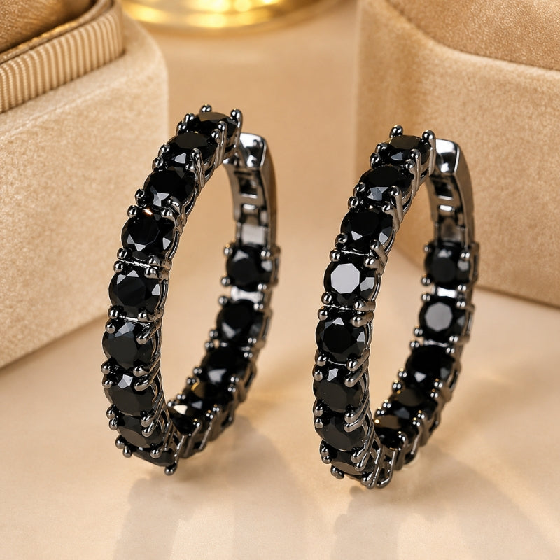 Iconic Black Zirconia Earrings
