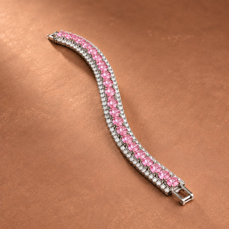 Round Rhinestone Pave Bracelet