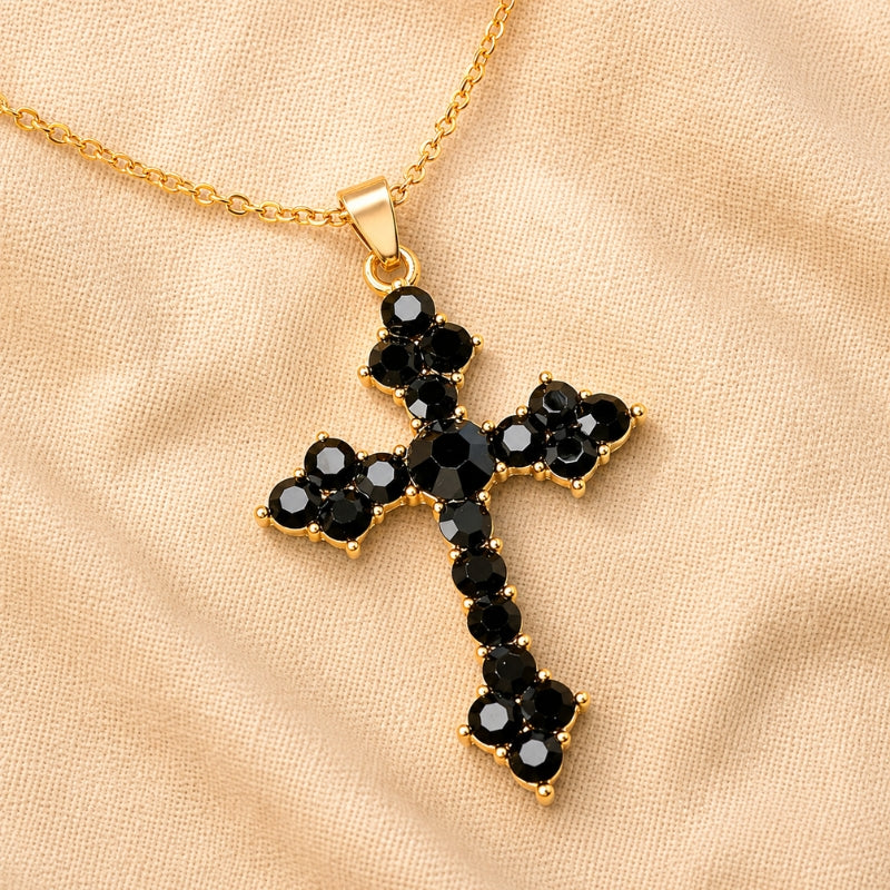 Lustrous Crystal Charm Necklace