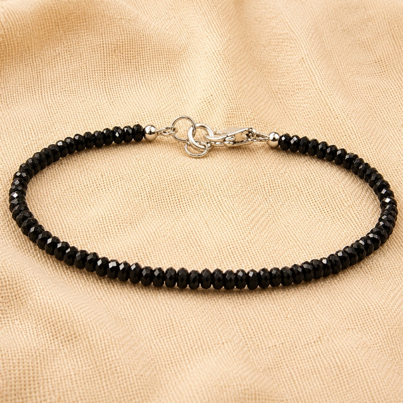 Exquisite Black Beaded Bracelet