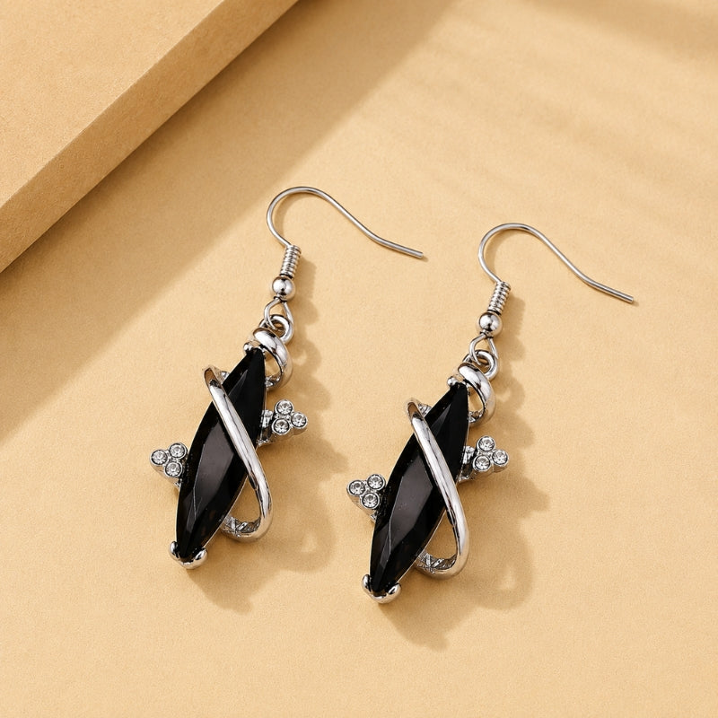 Lavish Rhinestone Dangle Earrings