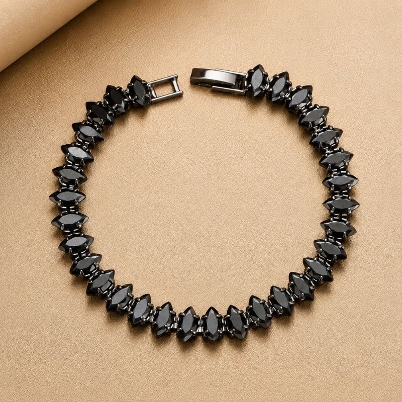 Gothic Black Stone Bracelet