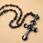 Lustrous Black Beaded Necklace