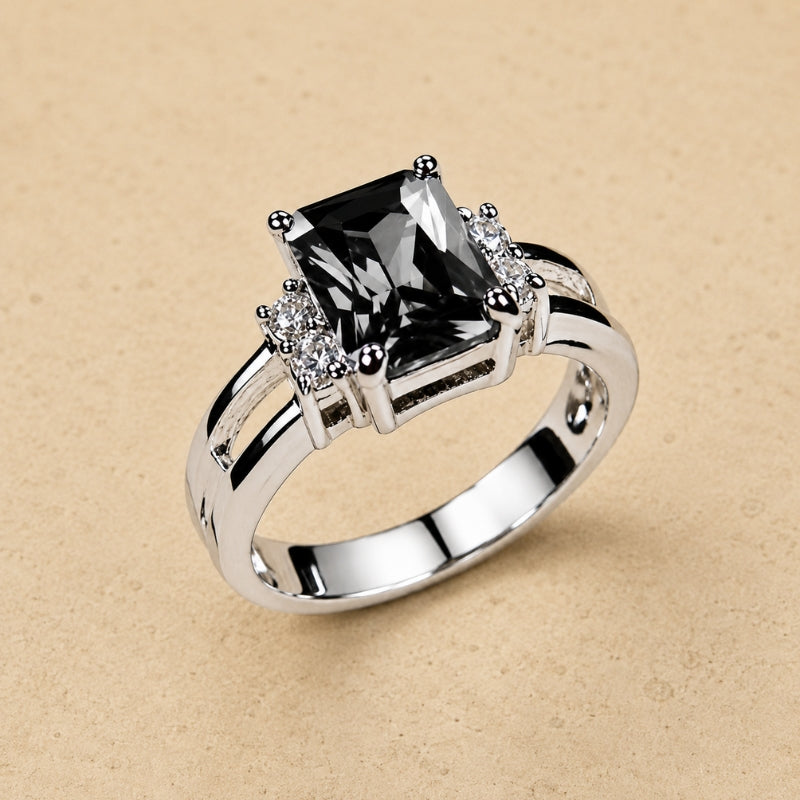 Lustrous Crystal Accent Ring