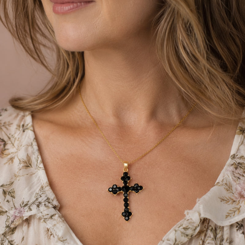 Lustrous Crystal Charm Necklace