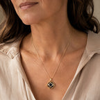 Sophisticated Crystal Charm Necklace