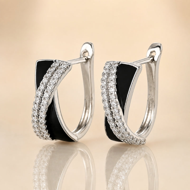 Prestigious Crystal Charm Earrings