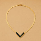 Sophisticated V Charm Necklace