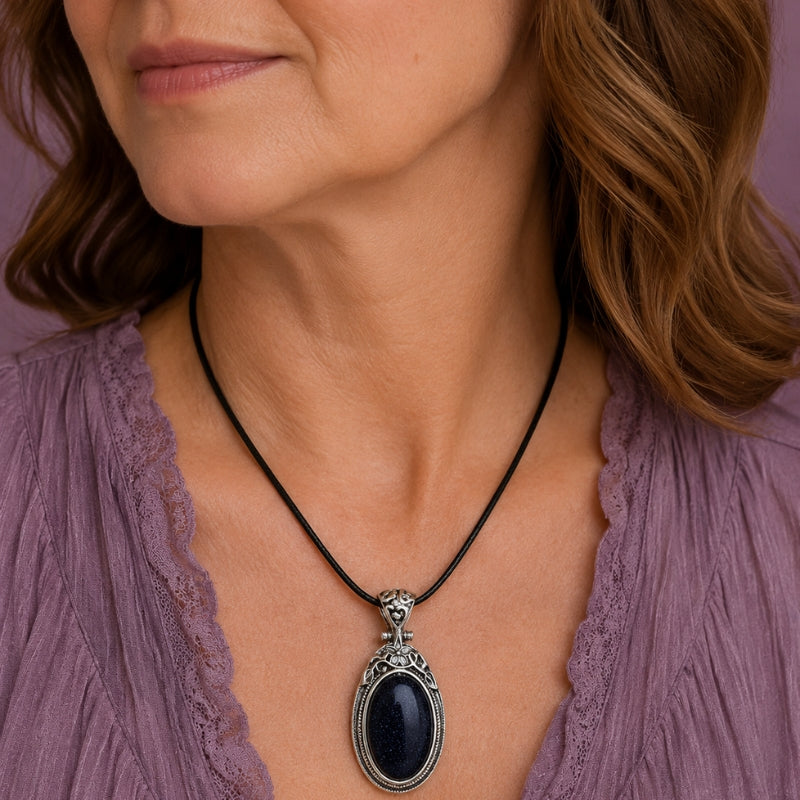 Couture Black Stone Necklace