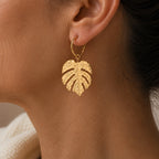 Radiant Leaf Cutout Earrings