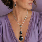 Lustrous Black Stone Necklace