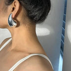 Lustrous Teardrop Stud Earrings