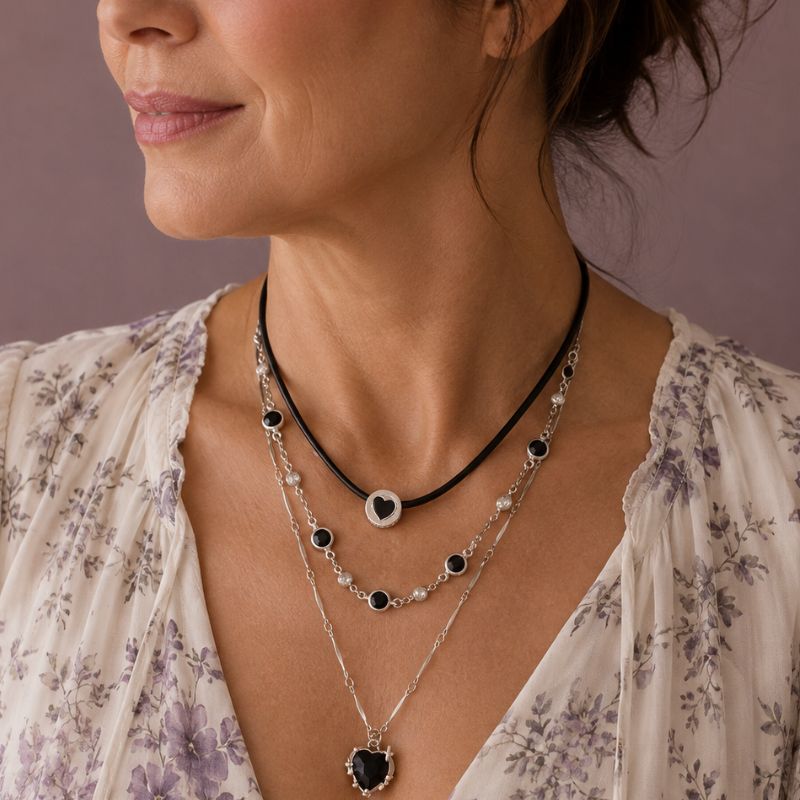 Radiant Layered Heart Necklace