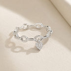 Timeless Heart Chain Ring