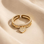 Sophisticated Heart Zirconia Ring