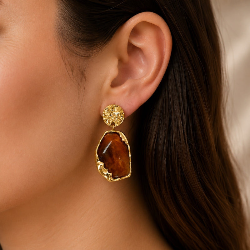 Ethereal Resin Drop Earrings