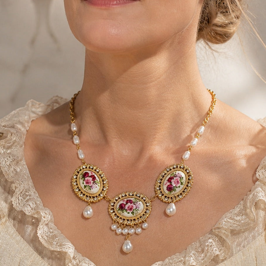 Vibrant Floral Accent Necklace