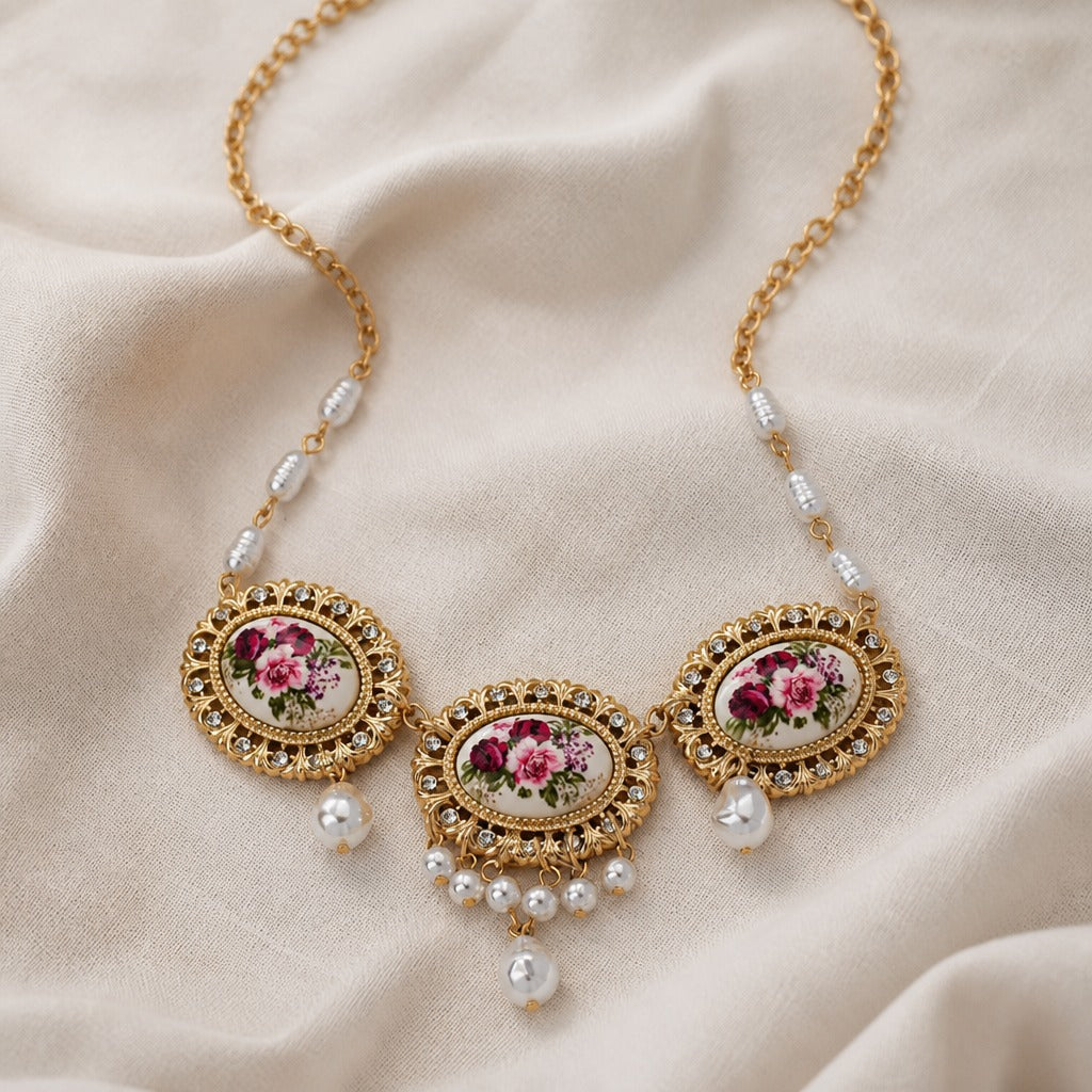 Vibrant Floral Accent Necklace