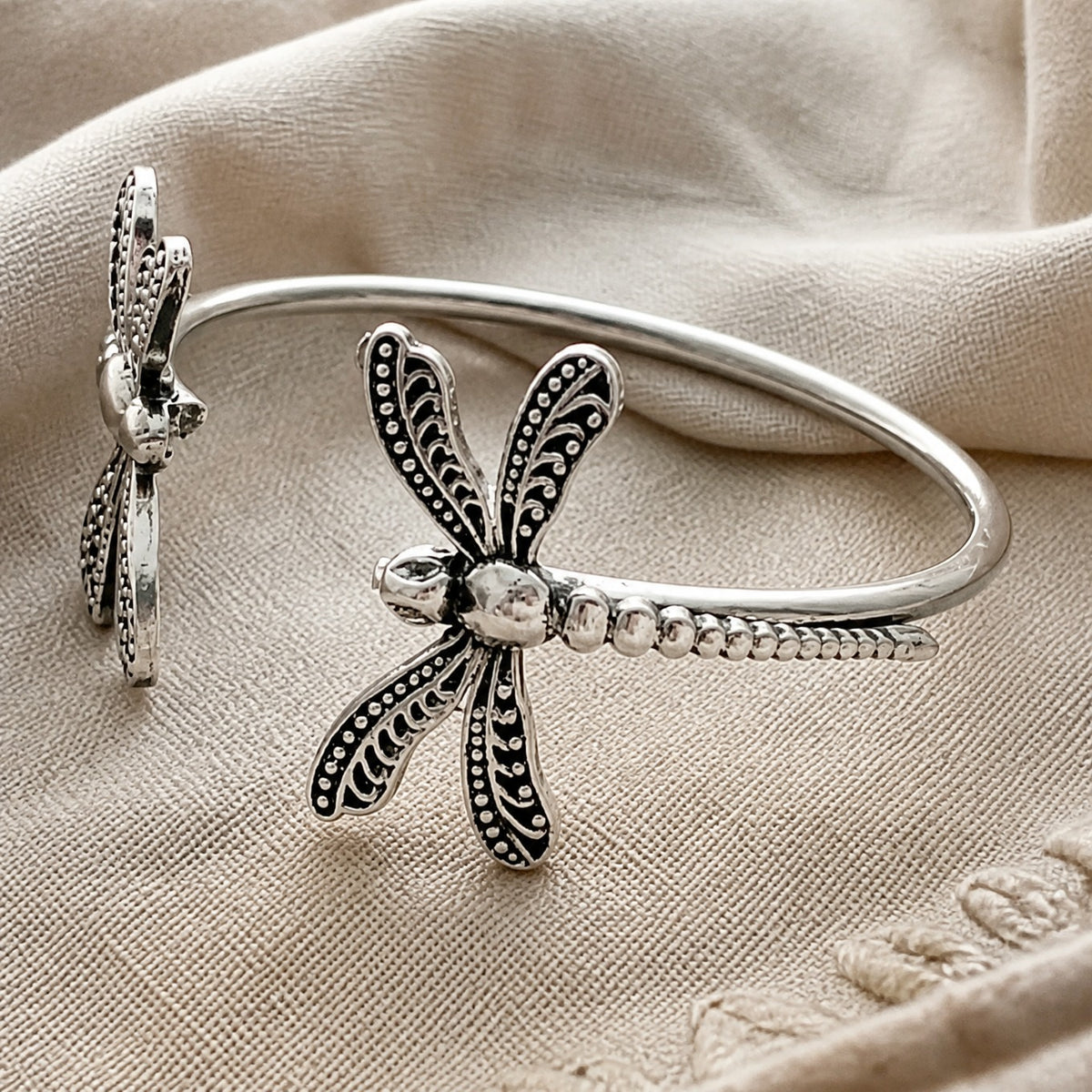 Vintage Dragonfly Cuff Bracelet