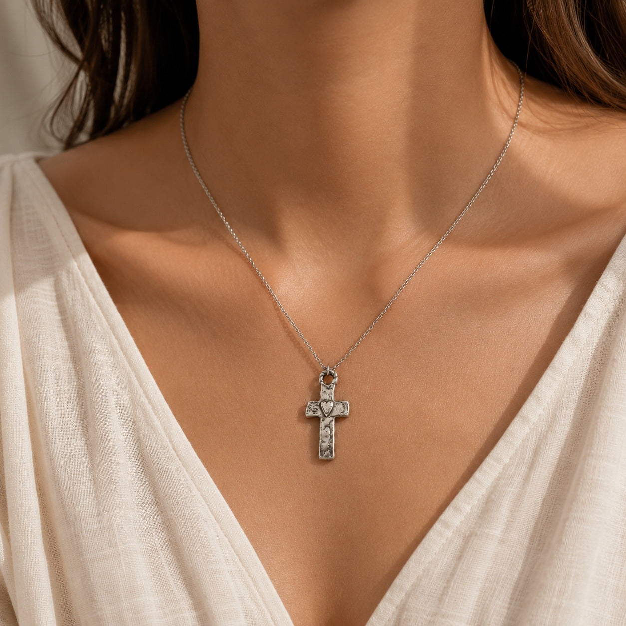 Vintage Bohemian Cross Necklace