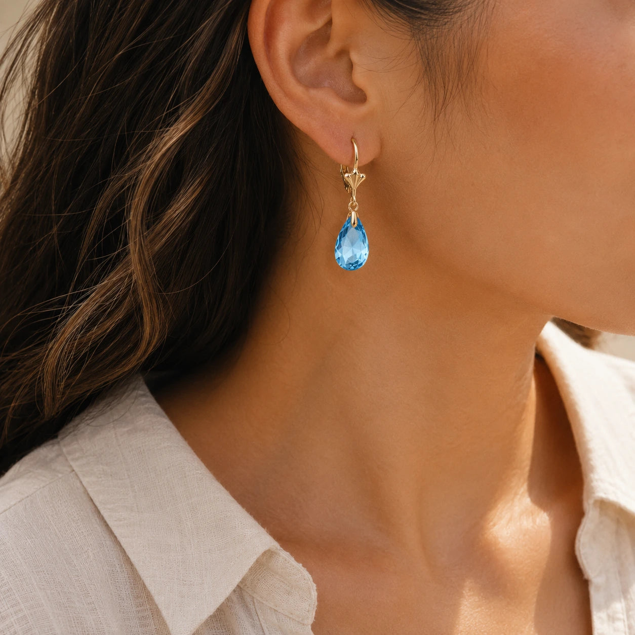 Vintage Marquis Cut Crystal Earrings
