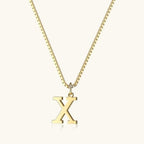 Vintage Letter Initial Gold Necklace