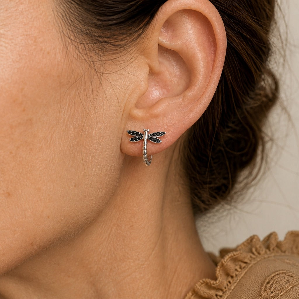 Zirconia Clip-On Silver Earrings