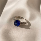 Zirconia Eternity Silver Band Ring