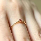 Petite Ruby Crystal Promise Ring