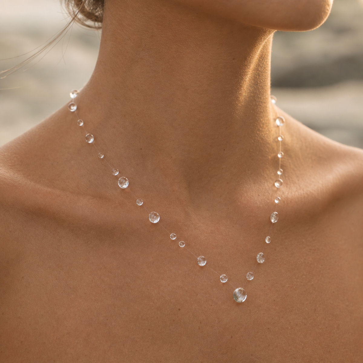 Lerato Floating Drops Necklace