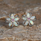Dainty Opal Blossom Studs