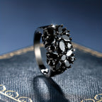 Shimmery Black Zirconia Ring