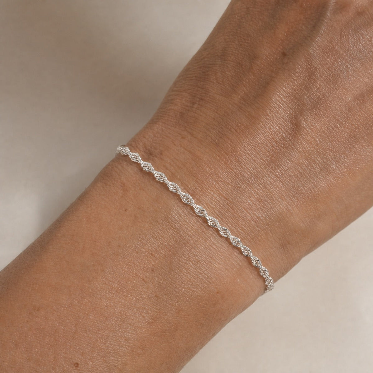 Contemporary Chain Silver Bracelet